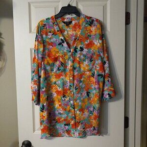 Slim Factor by Investments Blouse Women's Size XL